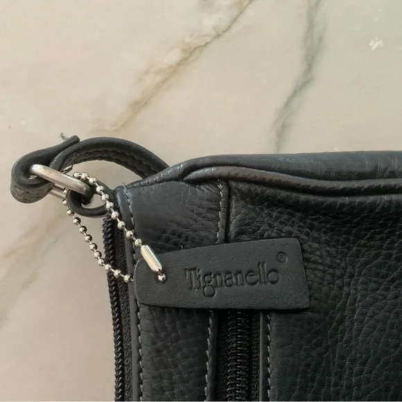 Tignanello Black leather small shoulder purse - Picture 4 of 12